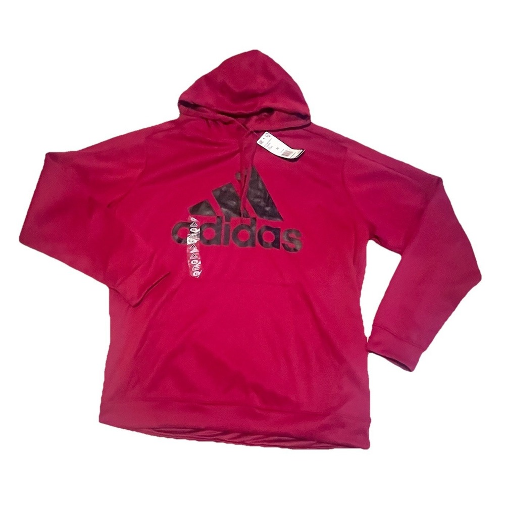 NWT Adidas Hoodie Mens XL Red Activewear Pullover‎ Bos Matrix Ti Climawarm